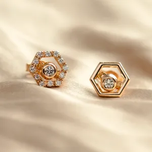 Lab-grown diamond earrings with interchangeable gemstones KYLE Thumbnail