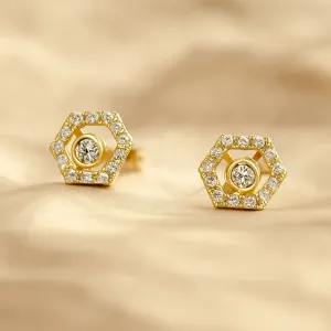 Lab-grown diamond earrings with interchangeable gemstones KYLE Thumbnail