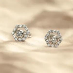 Lab-grown diamond earrings with interchangeable gemstones KYLE Thumbnail