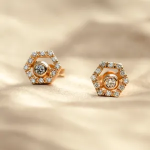 Lab-grown diamond earrings with interchangeable gemstones KYLE Thumbnail