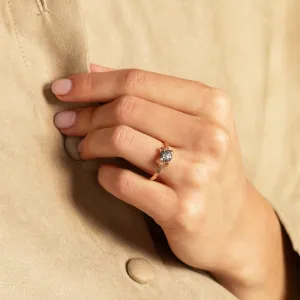 Gray diamond engagement ring INES