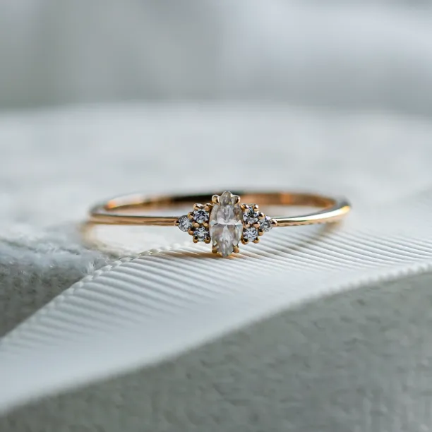 Romantic engagement ring with diamonds MILLIANA Image