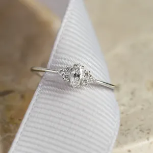 Romantic engagement ring with diamonds MILLIANA Thumbnail