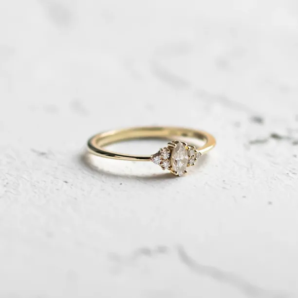 Romantic engagement ring with diamonds MILLIANA Image
