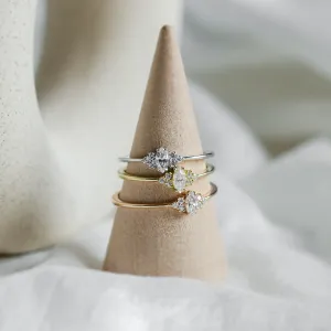 Romantic engagement ring with diamonds MILLIANA Thumbnail