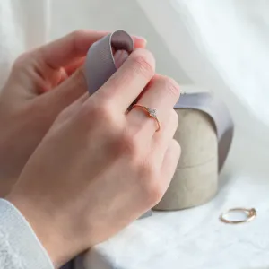 Romantic engagement ring with diamonds MILLIANA Thumbnail