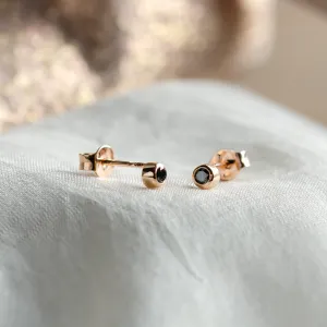 ANY Golden stud earrings with a black diamond Thumbnail