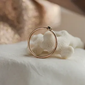 Martini ring with black diamond CAREY Thumbnail