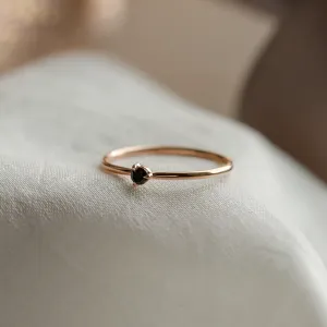 Martini ring with black diamond CAREY Thumbnail