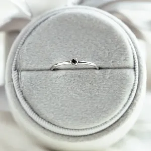 Martini ring with black diamond CAREY Thumbnail