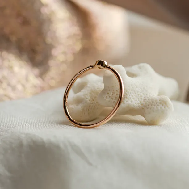 Minimalist ring with black diamond BLAIZE Image