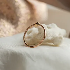 Minimalist ring with black diamond BLAIZE Thumbnail