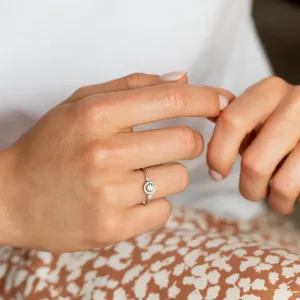 Unusual engagement ring with diamonds CARLITA