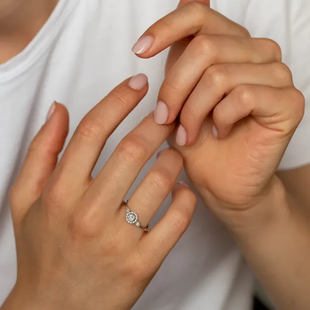 Unusual engagement ring with diamonds CARLITA Image