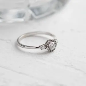 Unusual engagement ring with diamonds CARLITA Thumbnail