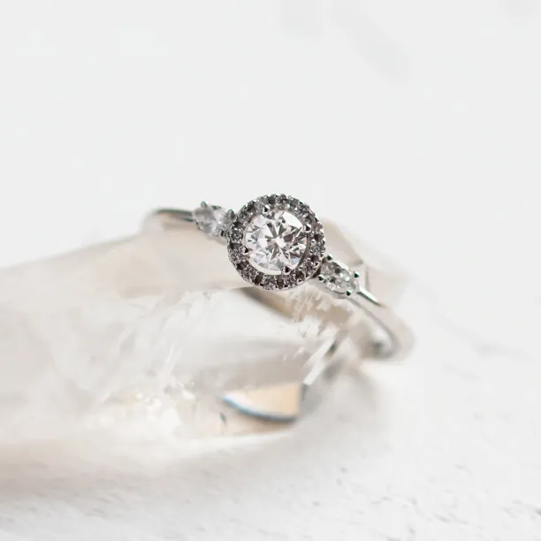 Unusual engagement ring with diamonds CARLITA Image