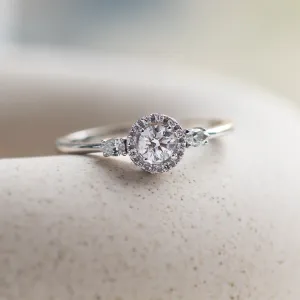 Unusual engagement ring with diamonds CARLITA Thumbnail