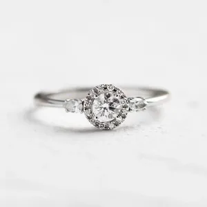 Unusual engagement ring with diamonds CARLITA