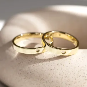 ALISA heart shape gold wedding rings Thumbnail