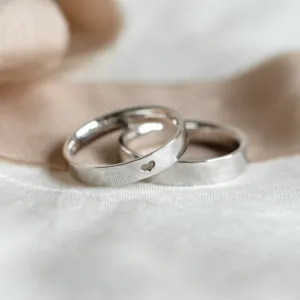 ALISA heart shape gold wedding rings Thumbnail