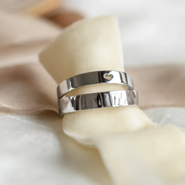 ALISA heart shape gold wedding rings Image
