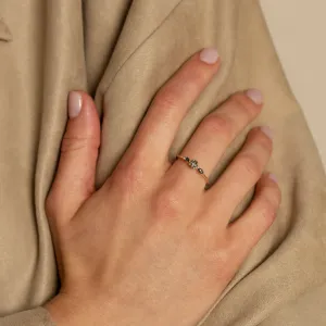 Salt and pepper diamond ring RINA