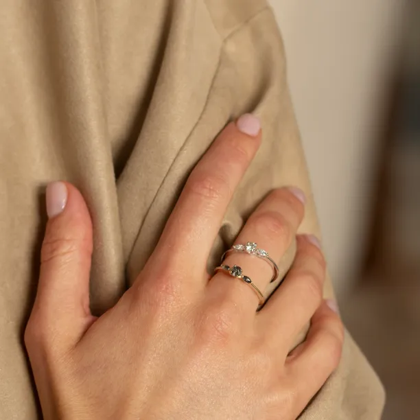 Salt and pepper diamond ring RINA Image