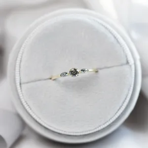 Salt and pepper diamond ring RINA Thumbnail