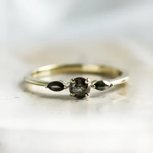 Salt and pepper diamond ring RINA