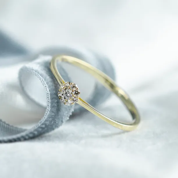 Pave diamond engagement ring CÉLINE Image
