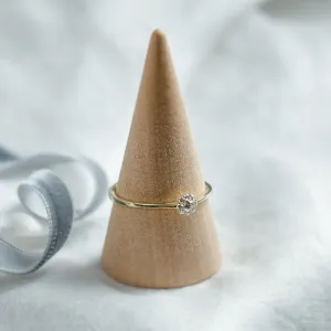 Pave diamond engagement ring CÉLINE Thumbnail