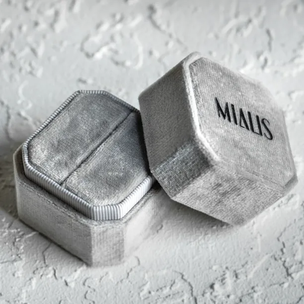 Gold ring with sapphires and round diamonds VALLY Image