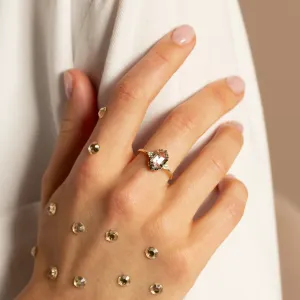 Lab-grown salt and pepper diamond ring PAULI