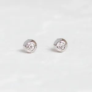ANY Golden stud earrings with diamonds Thumbnail