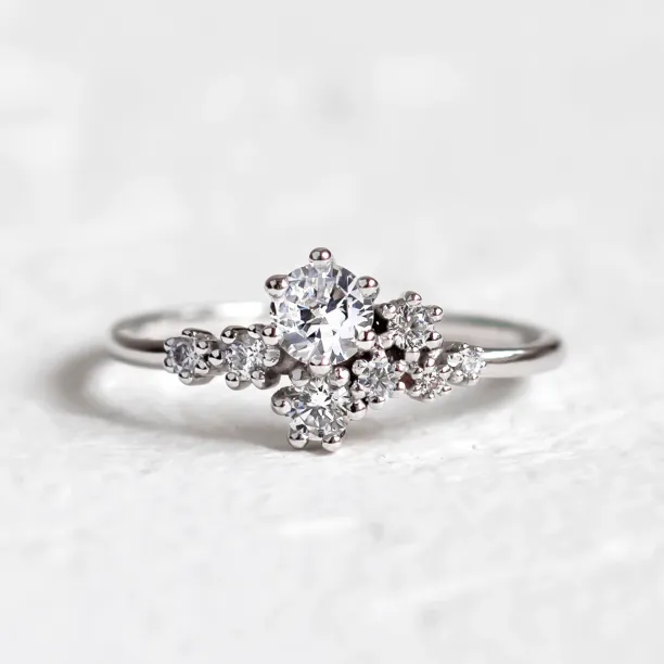 Vintage cluster lab-grown diamond ring LUST Image