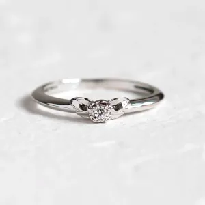 ROSNI gold diamond engagement ring Thumbnail