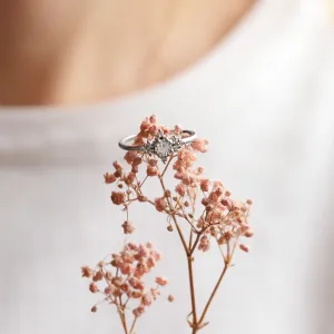 Romantic engagement ring with lab-grown diamonds POMPI Thumbnail