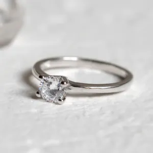 SEMLE delicate gold diamond engagement ring Thumbnail