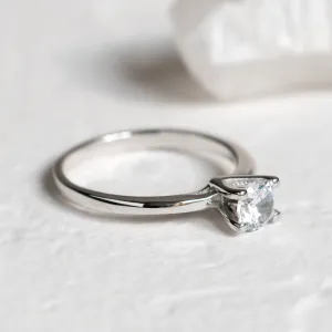 SEMLE delicate gold diamond engagement ring Thumbnail