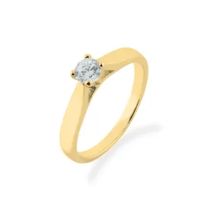 LOVIN gold engagement ring with diamond 0.25ct Thumbnail