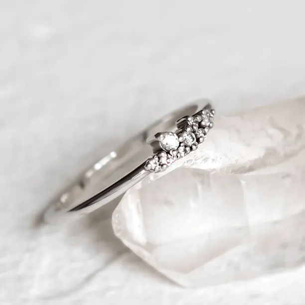 Gold ring with lab created diamonds STERN Image