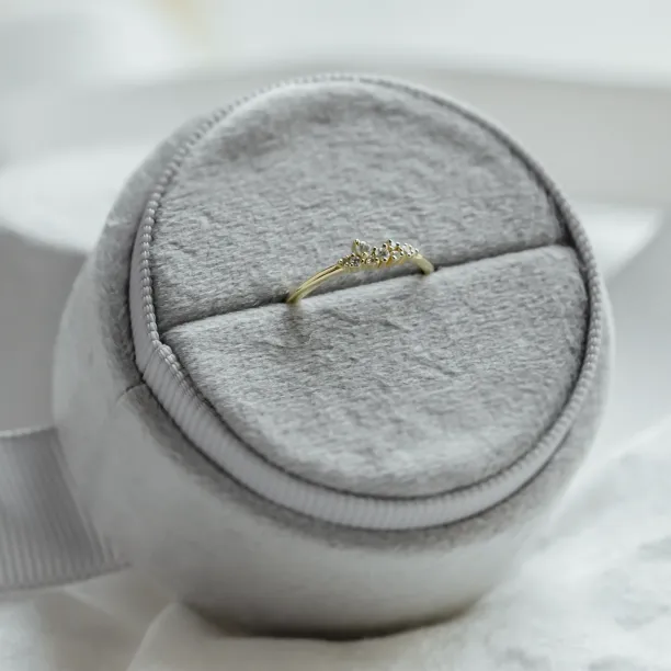 Gold ring with lab created diamonds STERN Image