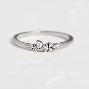 Gold ring with lab created diamonds STERN