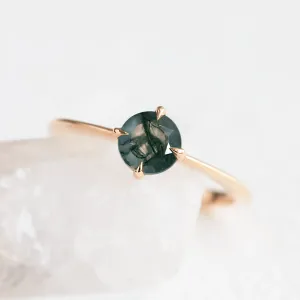 Minimalist moss agate enagegement ring THOR Thumbnail