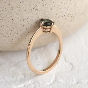 Minimalist moss agate enagegement ring THOR Thumbnail