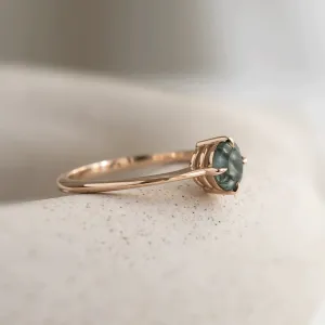Minimalist moss agate enagegement ring THOR Thumbnail