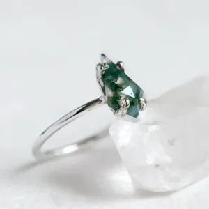 Fantasy ring with kite moss agate SAMU Thumbnail