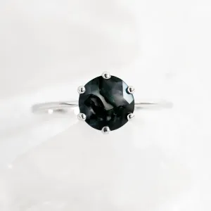 Moss agate gold ring OLLY Thumbnail