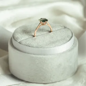 Moss agate gold ring OLLY Thumbnail