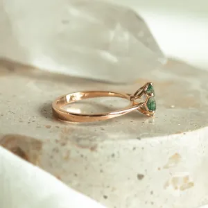 Moss agate gold ring OLLY Thumbnail